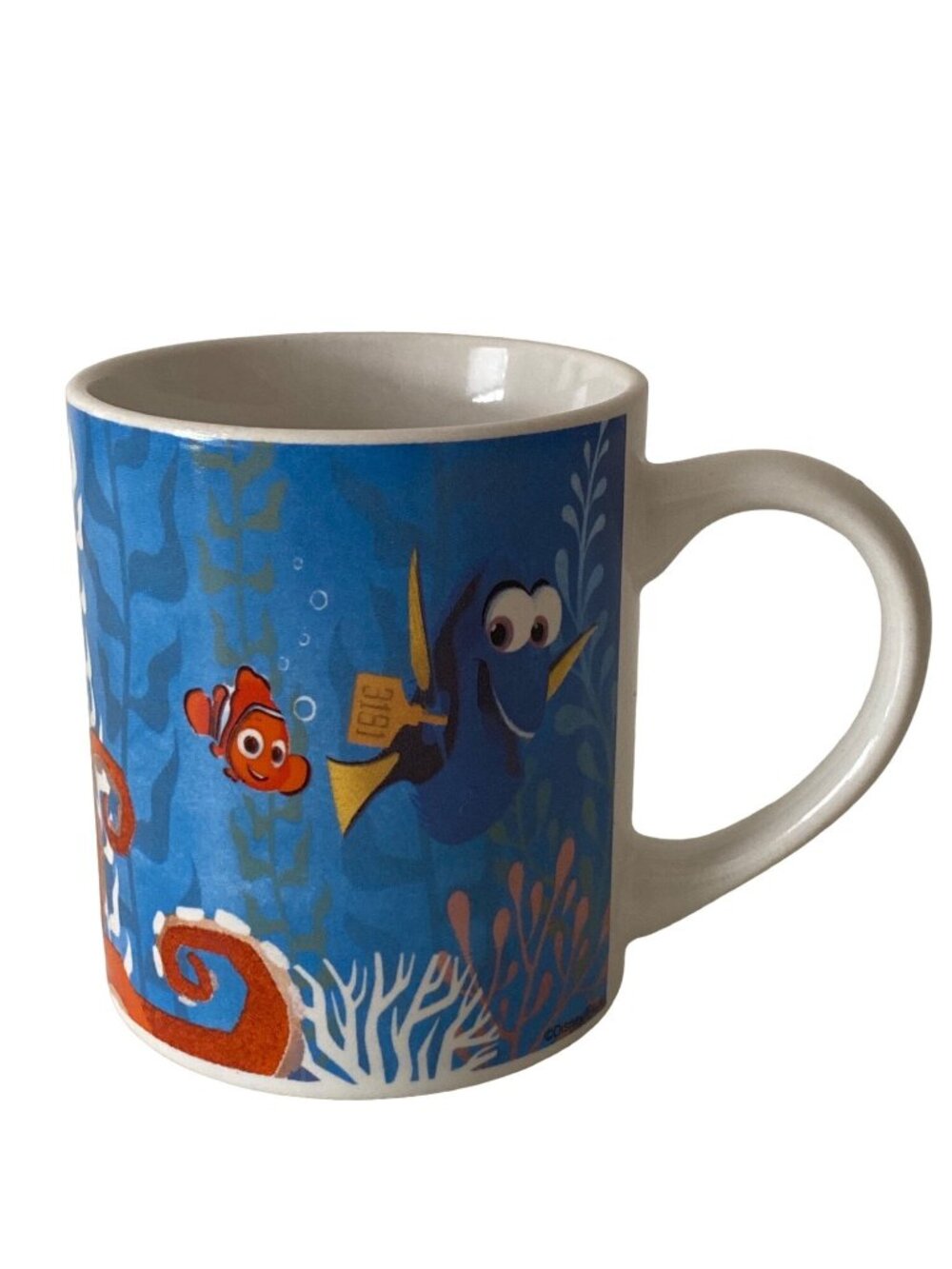 Disney Pixar Finding Dory Fish Crab All Over Pattern Ceramic Cup Mug